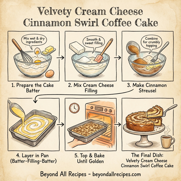 Velvety Cream Cheese Cinnamon Swirl Coffee Cake instructions