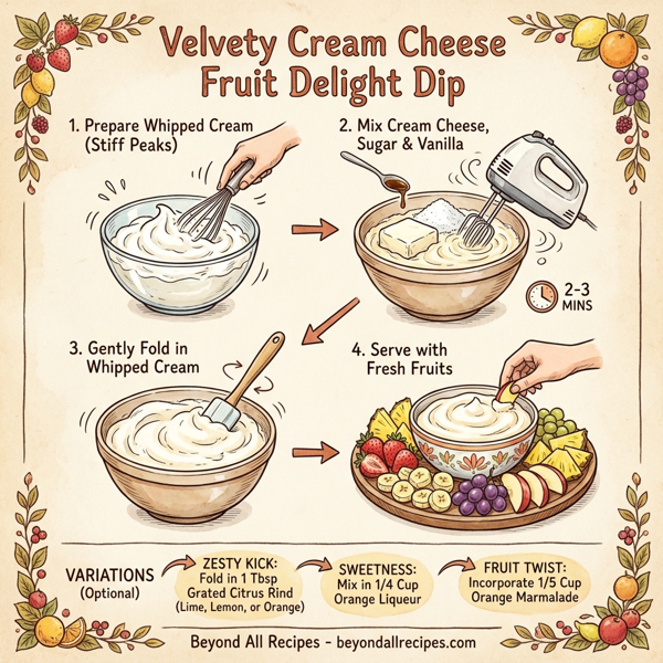 Velvety Cream Cheese Fruit Delight Dip instructions