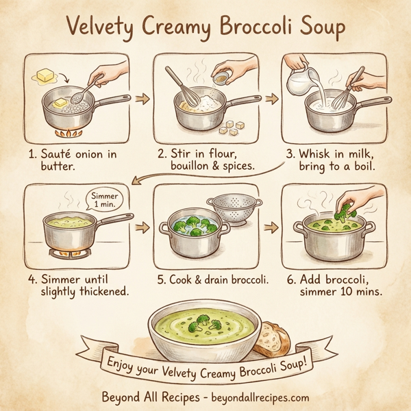 Velvety Creamy Broccoli Soup instructions