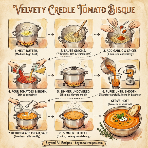 Velvety Creole Tomato Bisque instructions