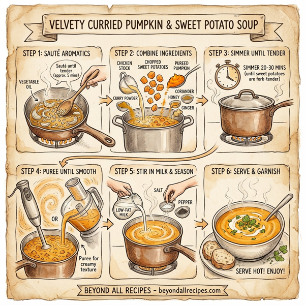Velvety Curried Pumpkin and Sweet Potato Soup instructions