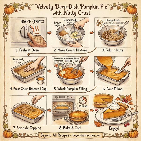 Velvety Deep-Dish Pumpkin Pie with Nutty Crust instructions