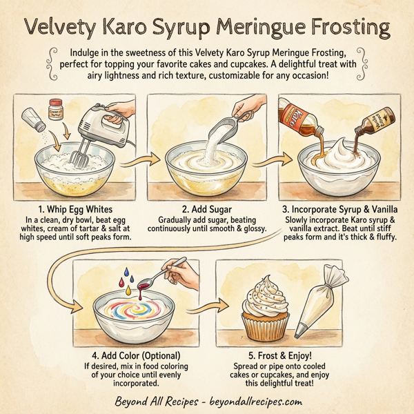 Velvety Karo Syrup Meringue Frosting instructions