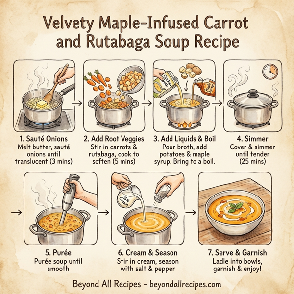 Velvety Maple-Infused Carrot and Rutabaga Soup instructions