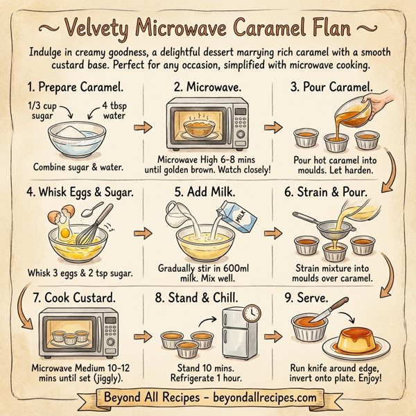 Velvety Microwave Caramel Flan instructions