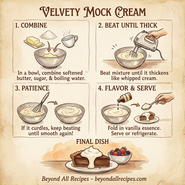 Velvety Mock Cream instructions