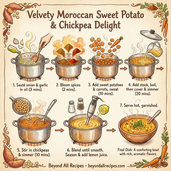 Velvety Moroccan Sweet Potato and Chickpea Delight instructions
