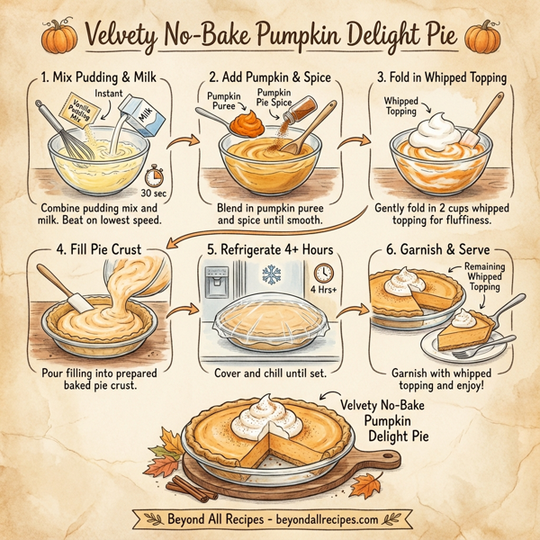 Velvety No-Bake Pumpkin Delight Pie instructions