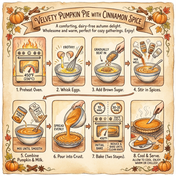 Velvety Pumpkin Pie with Cinnamon Spice instructions