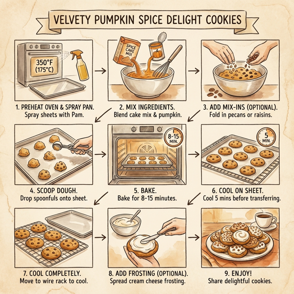 Velvety Pumpkin Spice Delight Cookies instructions
