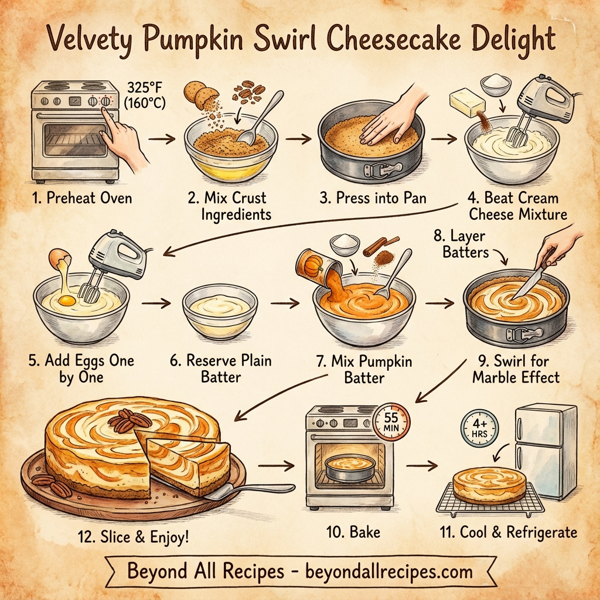 Velvety Pumpkin Swirl Cheesecake Delight instructions