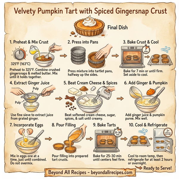 Velvety Pumpkin Tart with Spiced Gingersnap Crust instructions