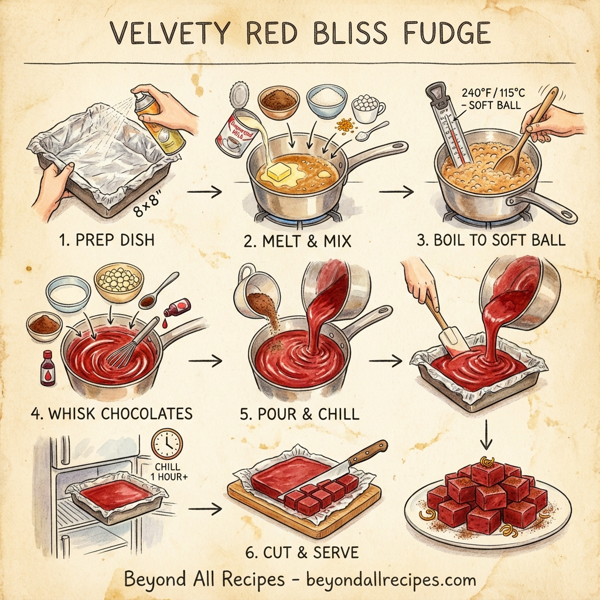 Velvety Red Bliss Fudge instructions