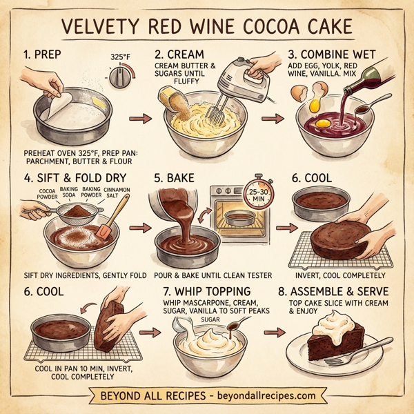 Velvety Red Wine Cocoa Cake instructions