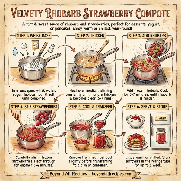 Velvety Rhubarb Strawberry Compote instructions