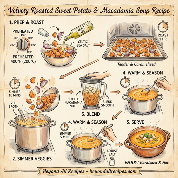 Velvety Roasted Sweet Potato & Macadamia Soup instructions