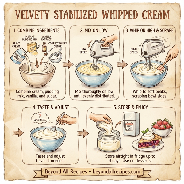 Velvety Stabilized Whipped Cream instructions
