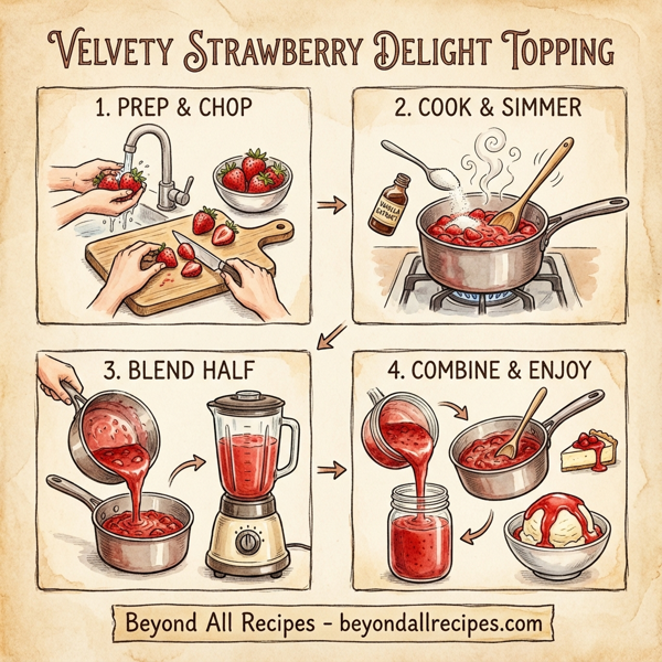Velvety Strawberry Delight Topping instructions