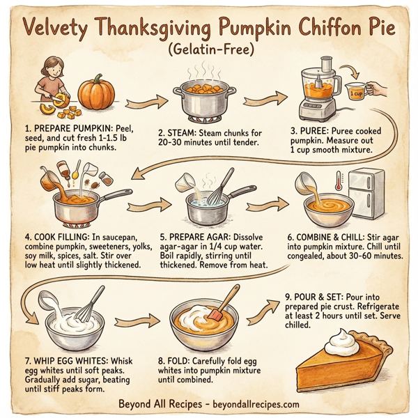 Velvety Thanksgiving Pumpkin Chiffon Pie (Gelatin-Free) instructions