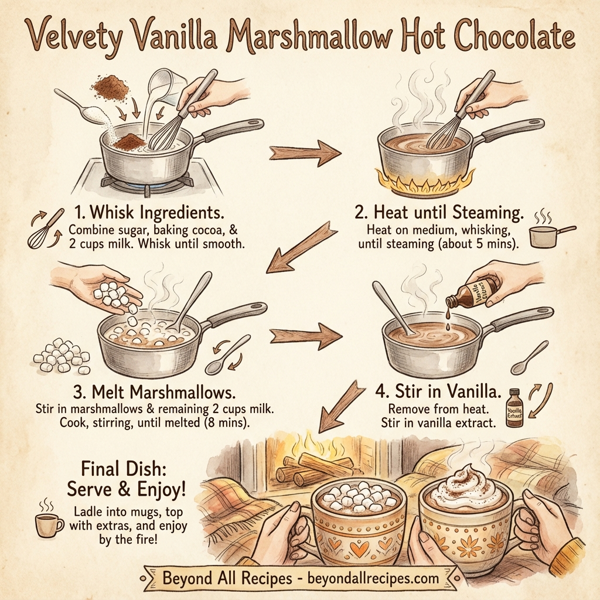 Velvety Vanilla Marshmallow Hot Chocolate instructions