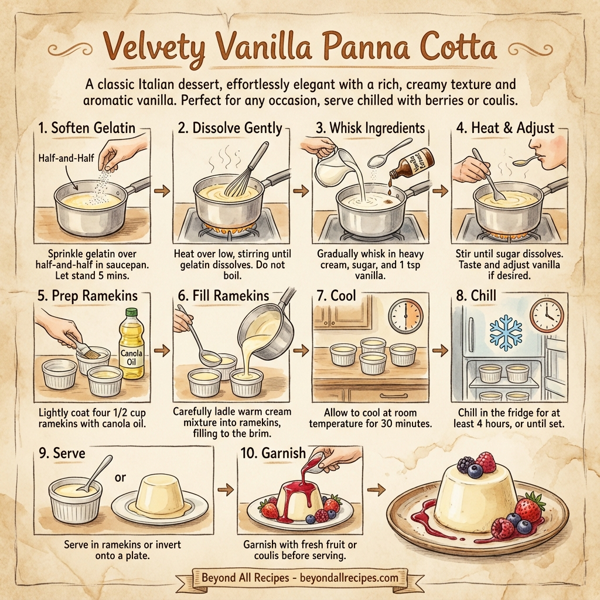 Velvety Vanilla Panna Cotta instructions