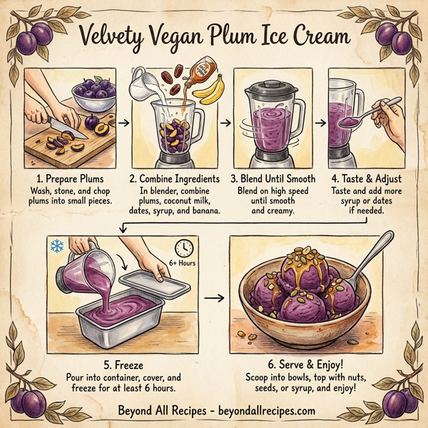 Velvety Vegan Plum Ice Cream instructions