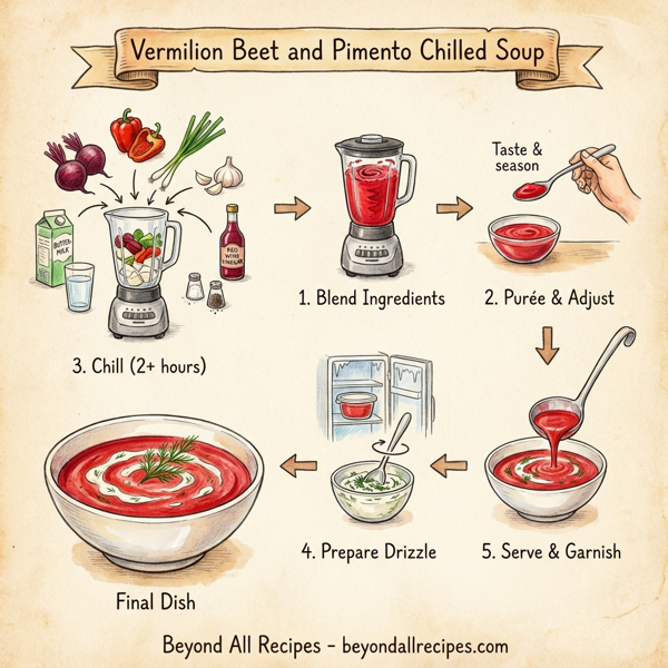 Vermilion Beet and Pimento Chilled Soup instructions