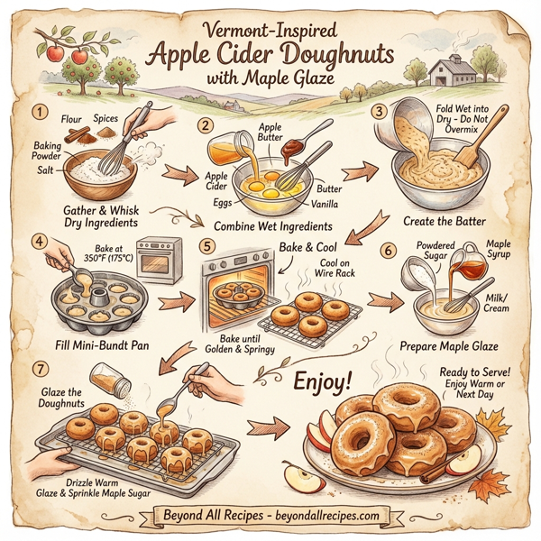 Vermont-Inspired Apple Cider Doughnuts with Maple Glaze instructions