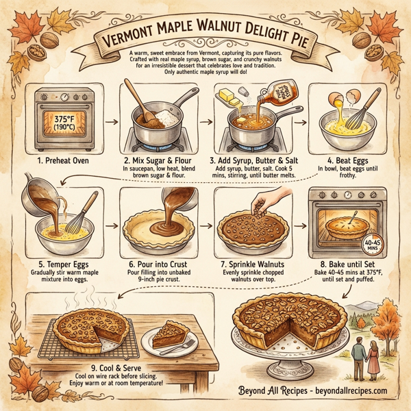 Vermont Maple Walnut Delight Pie instructions