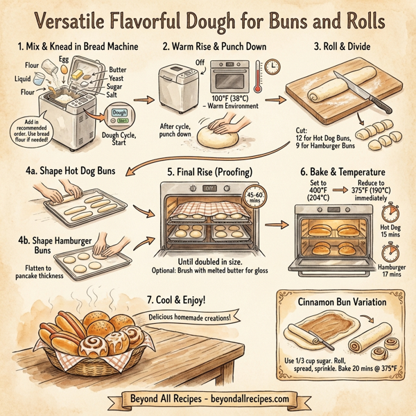Versatile Flavorful Dough for Buns and Rolls instructions
