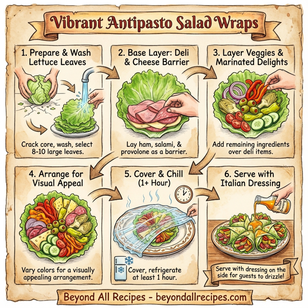 Vibrant Antipasto Salad Wraps instructions