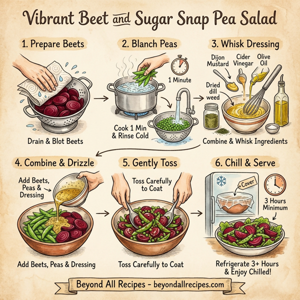 Vibrant Beet and Sugar Snap Pea Salad instructions