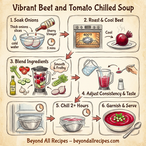 Vibrant Beet and Tomato Chilled Soup instructions