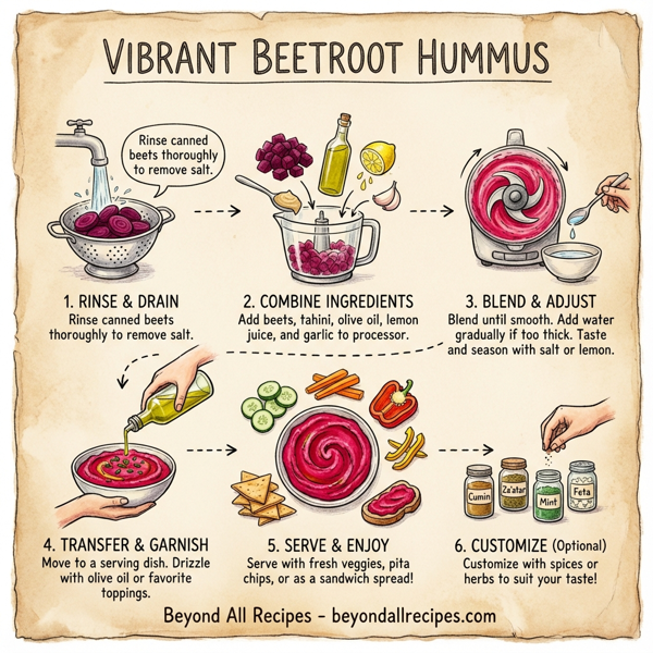 Vibrant Beetroot Hummus instructions