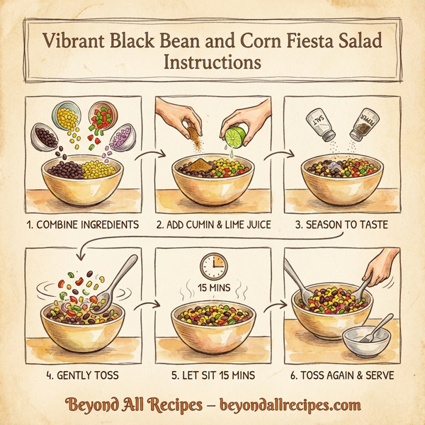 Vibrant Black Bean and Corn Fiesta Salad instructions