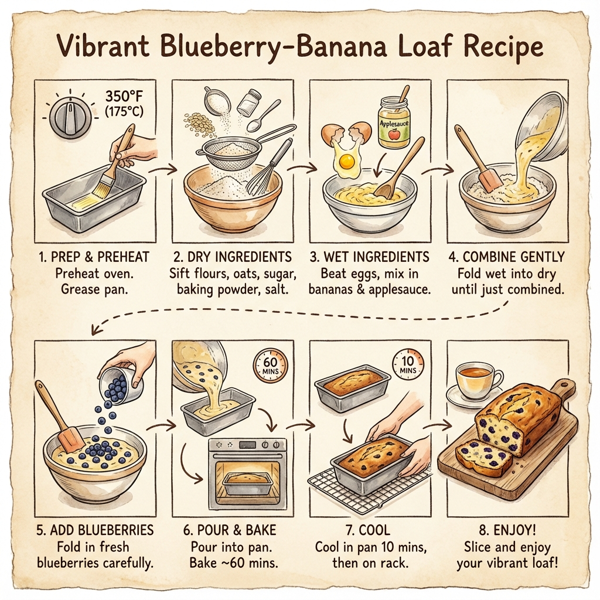 Vibrant Blueberry-Banana Loaf instructions