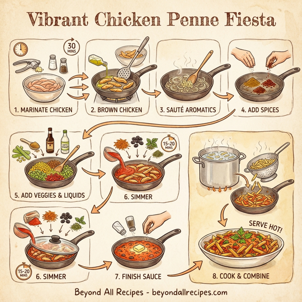 Vibrant Chicken Penne Fiesta instructions