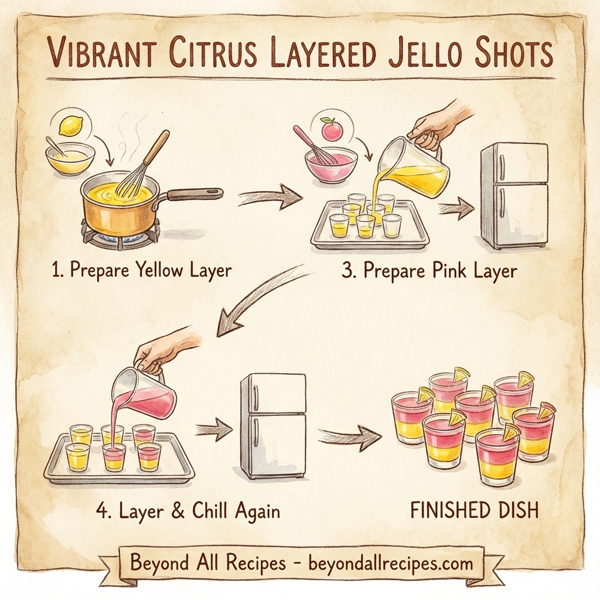 Vibrant Citrus Layered Jello Shots instructions