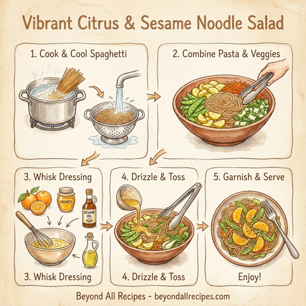 Vibrant Citrus & Sesame Noodle Salad instructions