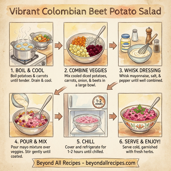 Vibrant Colombian Beet Potato Salad instructions