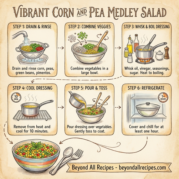 Vibrant Corn and Pea Medley Salad instructions