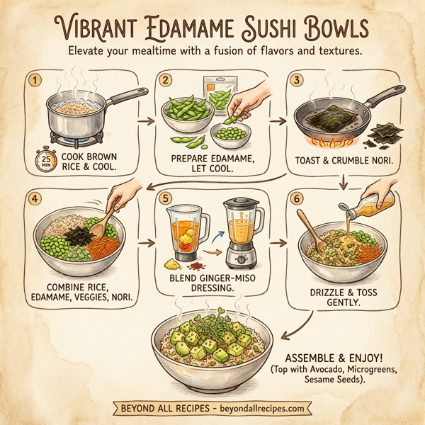 Vibrant Edamame Sushi Bowls instructions