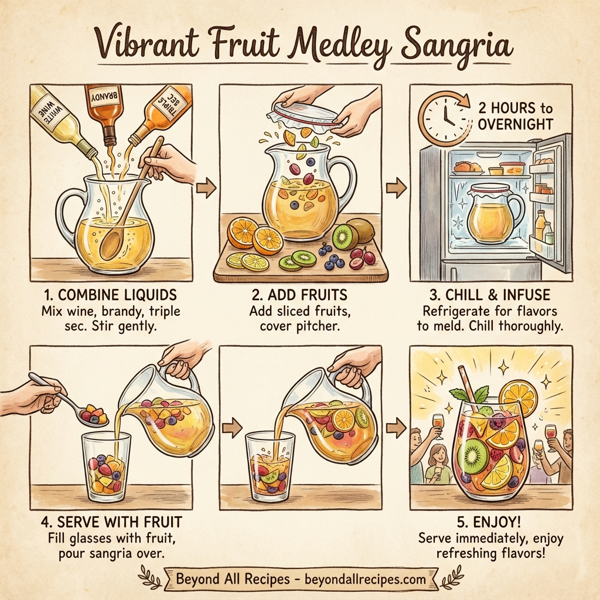 Vibrant Fruit Medley Sangria instructions