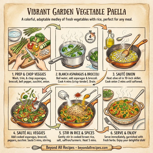 Vibrant Garden Vegetable Paella instructions
