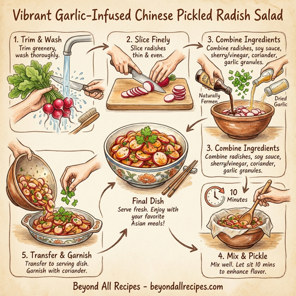 Vibrant Garlic-Infused Chinese Pickled Radish Salad instructions