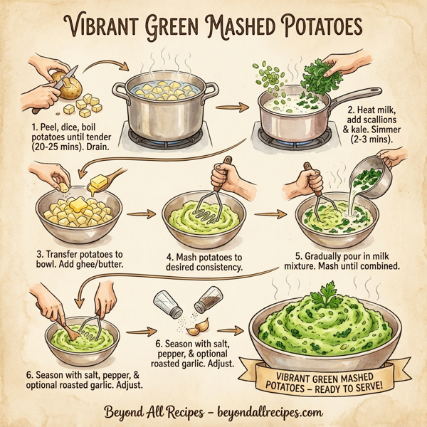 Vibrant Green Mashed Potatoes instructions