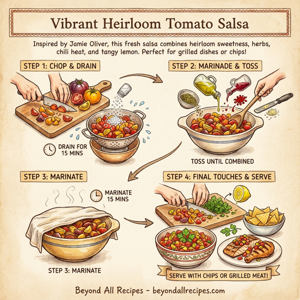 Vibrant Heirloom Tomato Salsa instructions