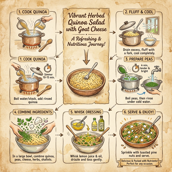 Vibrant Herbed Quinoa Salad with Goat Cheese instructions