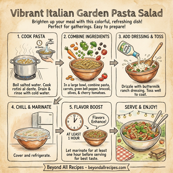 Vibrant Italian Garden Pasta Salad instructions