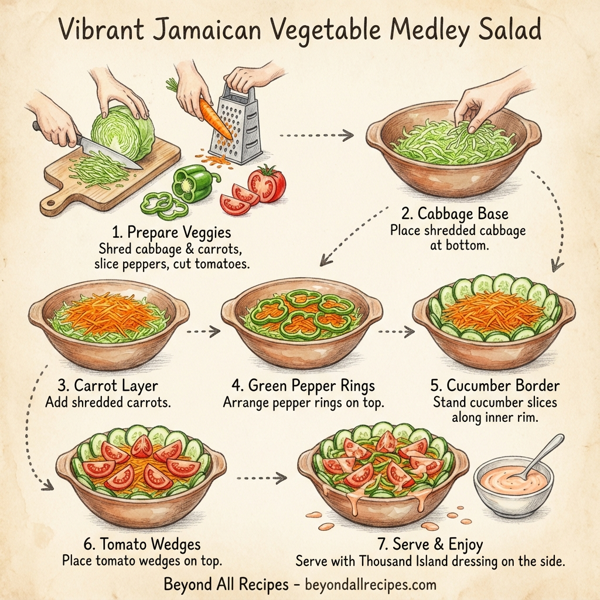 Vibrant Jamaican Vegetable Medley Salad instructions